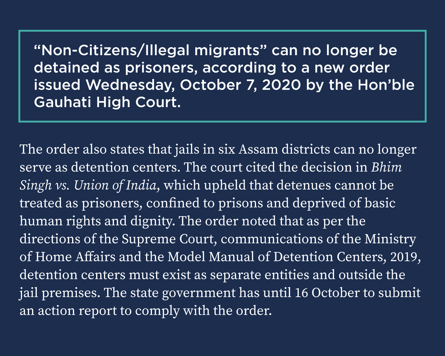 Gauhati High Court Order on Detention Center